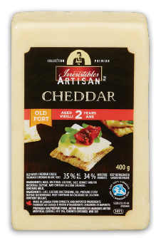 IRRESISTIBLES ARTISAN OLD WHITE CHEDDAR CHEESE AGED 2 YEARS