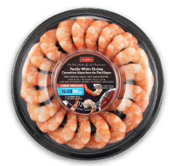 FRESH CANADIAN STEELHEAD TROUT OR TILAPIA FILLETS Family Pack Min OR IRRESISTIBLES SHRIMP RING