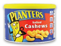 PLANTERS CASHEWS OR SELECTION PEANUTS
