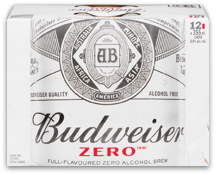 BUDWEISER ZERO NON-ALCOHOLIC BEER