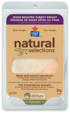 MAPLE LEAF NATURAL SELECTIONS SLICED DELI MEAT OR BOTHWELL CHEESE