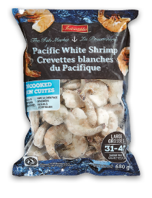 JANES ULTIMATES FISH FILLETS 530 - 615 g LARGE WHITE PACIFIC RAW SHRIMP
